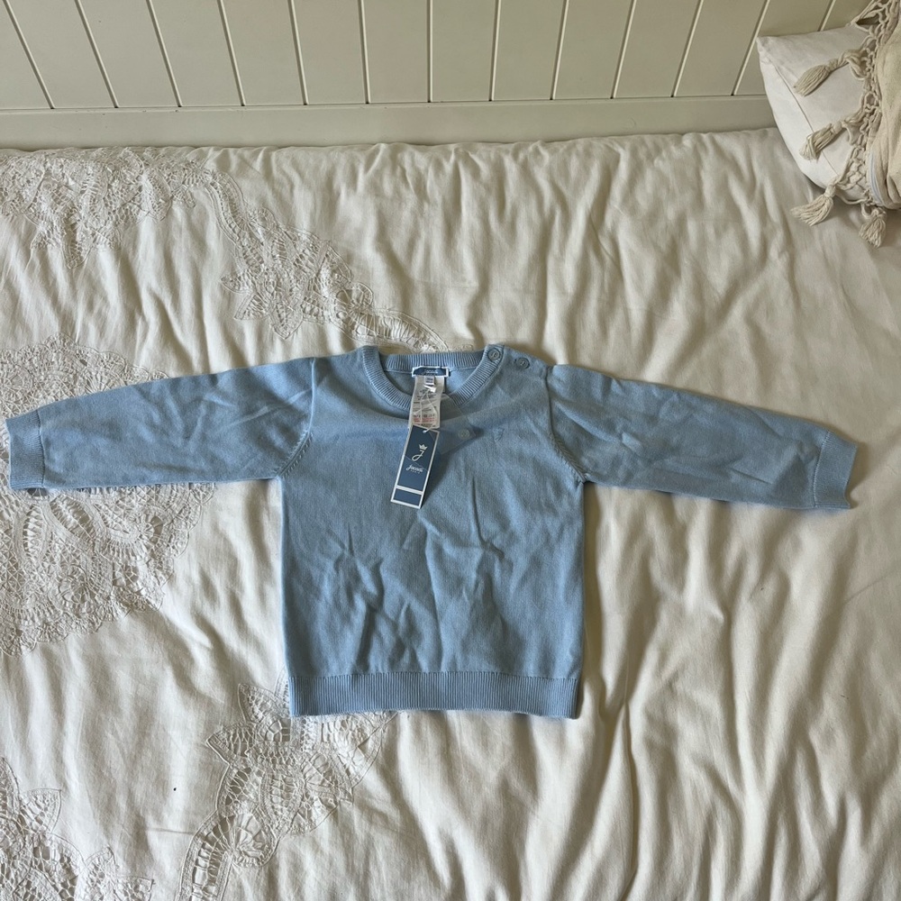Jacadi Baby Blue Sweater NWT